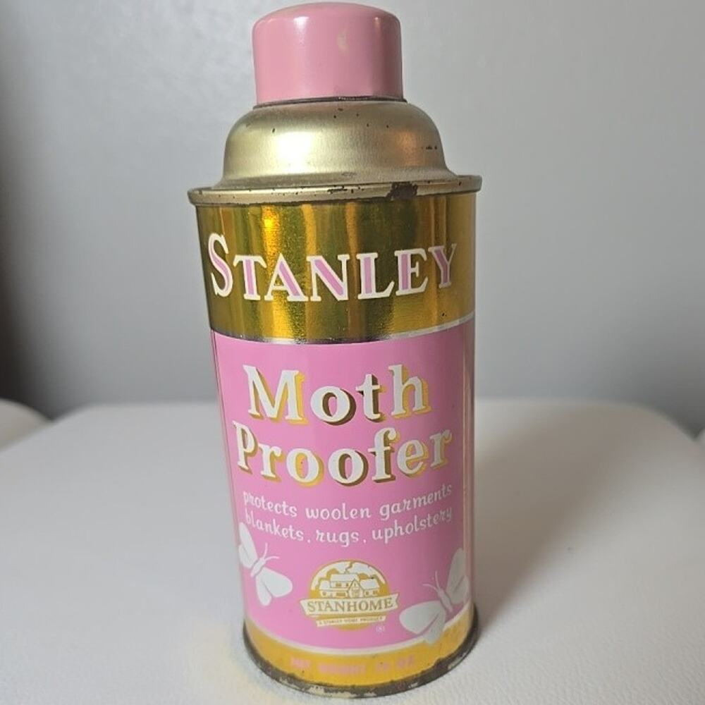 Vintage Stanley Moth Proofer Full Sprays 12oz Vintage Pink Can Nostalgia
